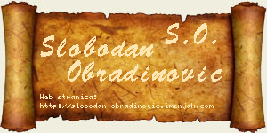 Slobodan Obradinović vizit kartica